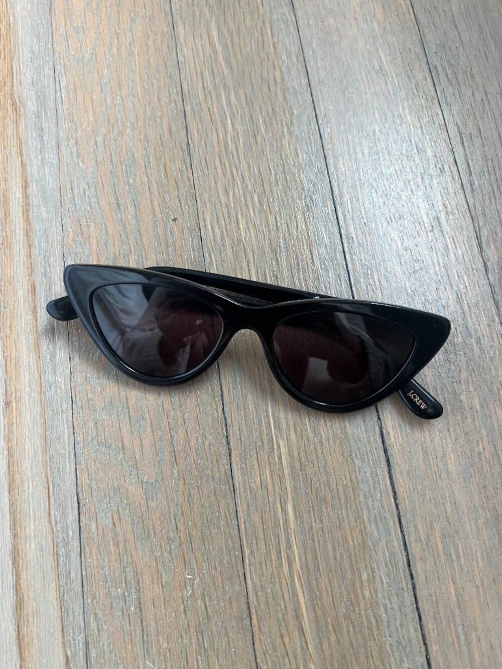 J.Crew Black Narrow Cat Eye Sunglasses